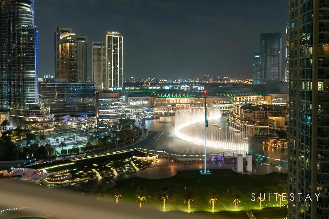 Apartment Fountain And Burj Khalifa Facing Exclusive Suite Dubai United Arab Emirates